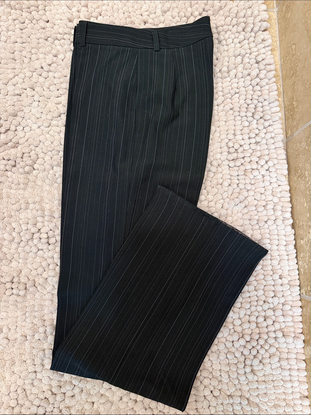 Lady’s Black Pinstripe Dress Pants, made in France